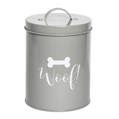 Chic Pet Treat Metal Jar with Seal Lid - Casper Grey