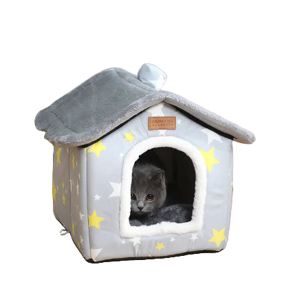 Warm Closed Dog Kennel House for Pets