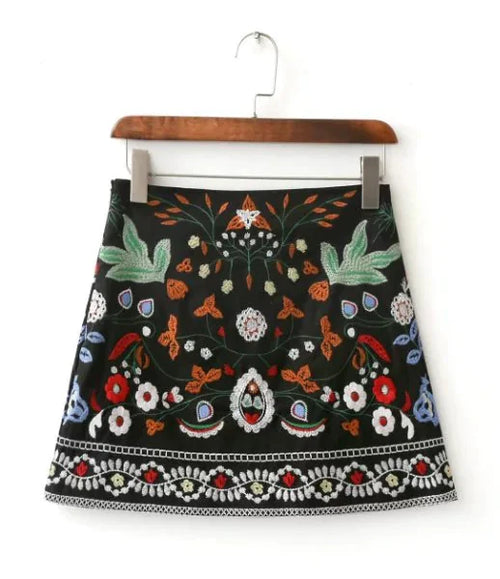 Handmade Embroidered Mini Skirt (Half Skirt)