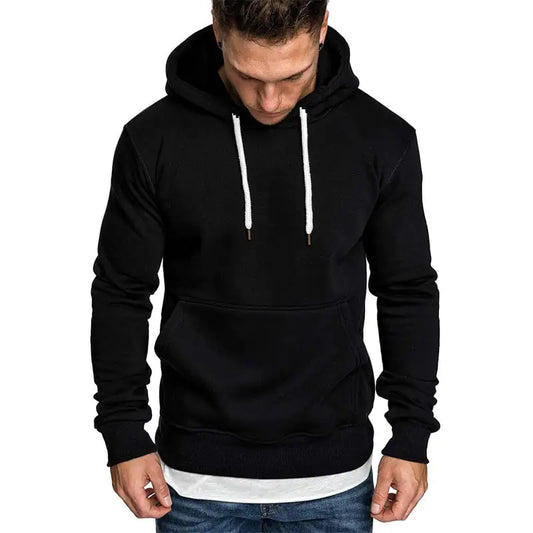 Men's Trendy Solid Color Plus Velvet Loose Jacket