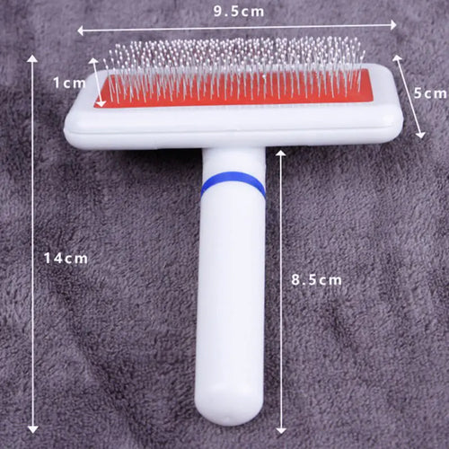 White Detangling Pet Comb with Safety Head