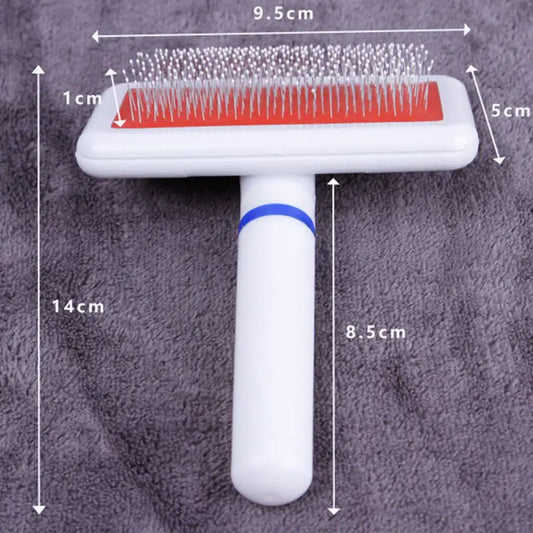 White Detangling Pet Comb with Safety Head
