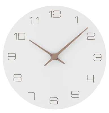 3D Laser Engraved Wall Clock - Minimalist Creative Design