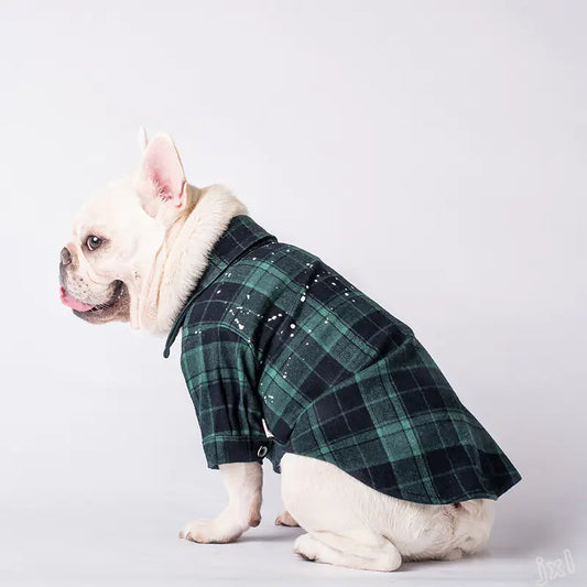 Casual Cotton Plaid Shirt for Pets - Autumn & Winter