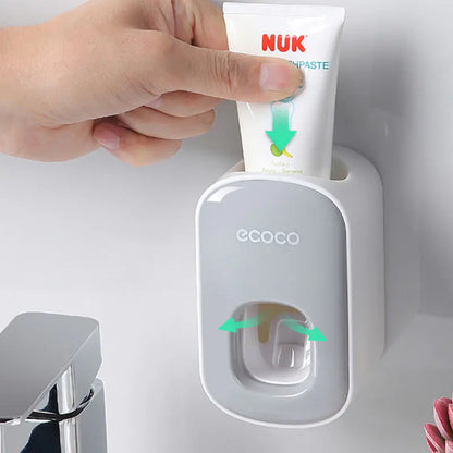 Automatic Wall-Mounted Toothpaste Dispenser with Gears