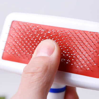 White Detangling Pet Comb with Safety Head