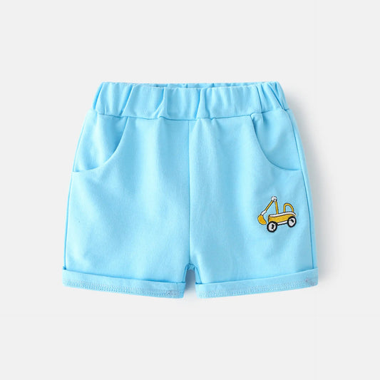 Cartoon Pattern Mid-rise Soft Rubber Band Shorts