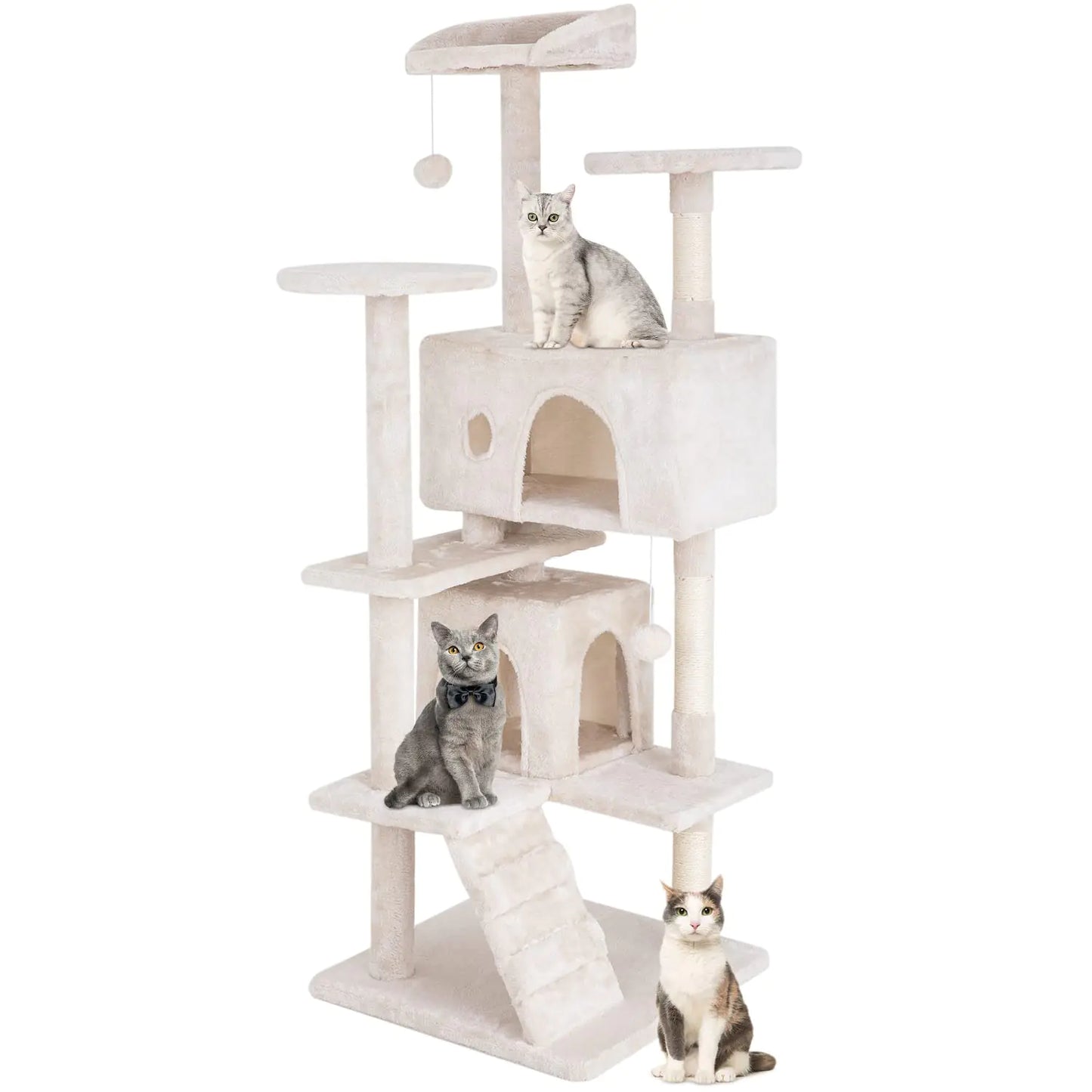 CozyCat 54in Deluxe Tree Tower with Scratching Post