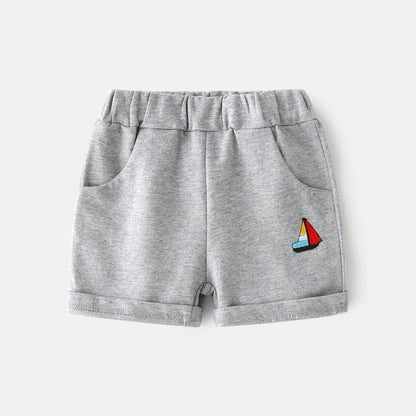 Cartoon Pattern Mid-rise Soft Rubber Band Shorts