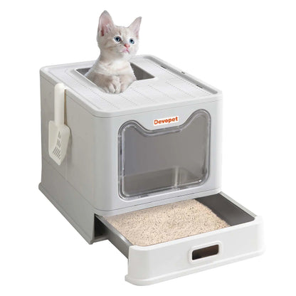 DevoPet Portable Enclosed Kitty Box