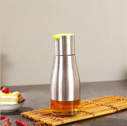 Oil Dispenser with Leak-Proof Stainless Steel Glass