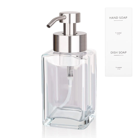 Elegant Foaming Soap Dispenser Glass 12oz