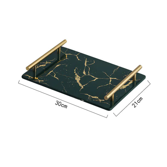 Elegant Marble Porcelain Serving Tray