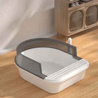 Spacious Semi-Enclosed Cat Litter Haven
