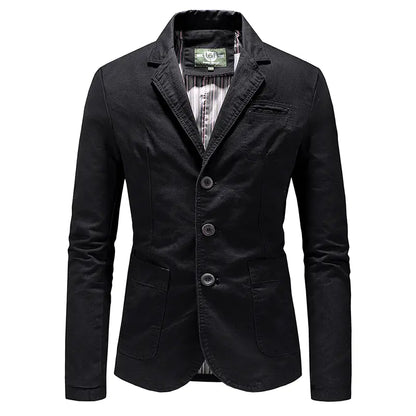 Men's Essential Solid Single Breasted Jacket