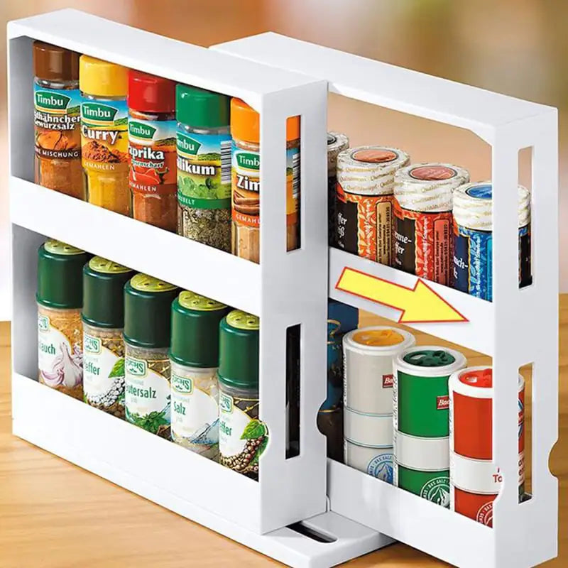 Elegant Rotating Spice Rack