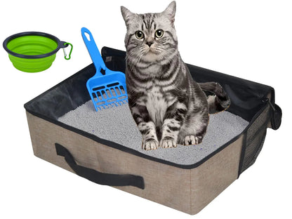 Easy-Carry Cat Litter Box for Travel