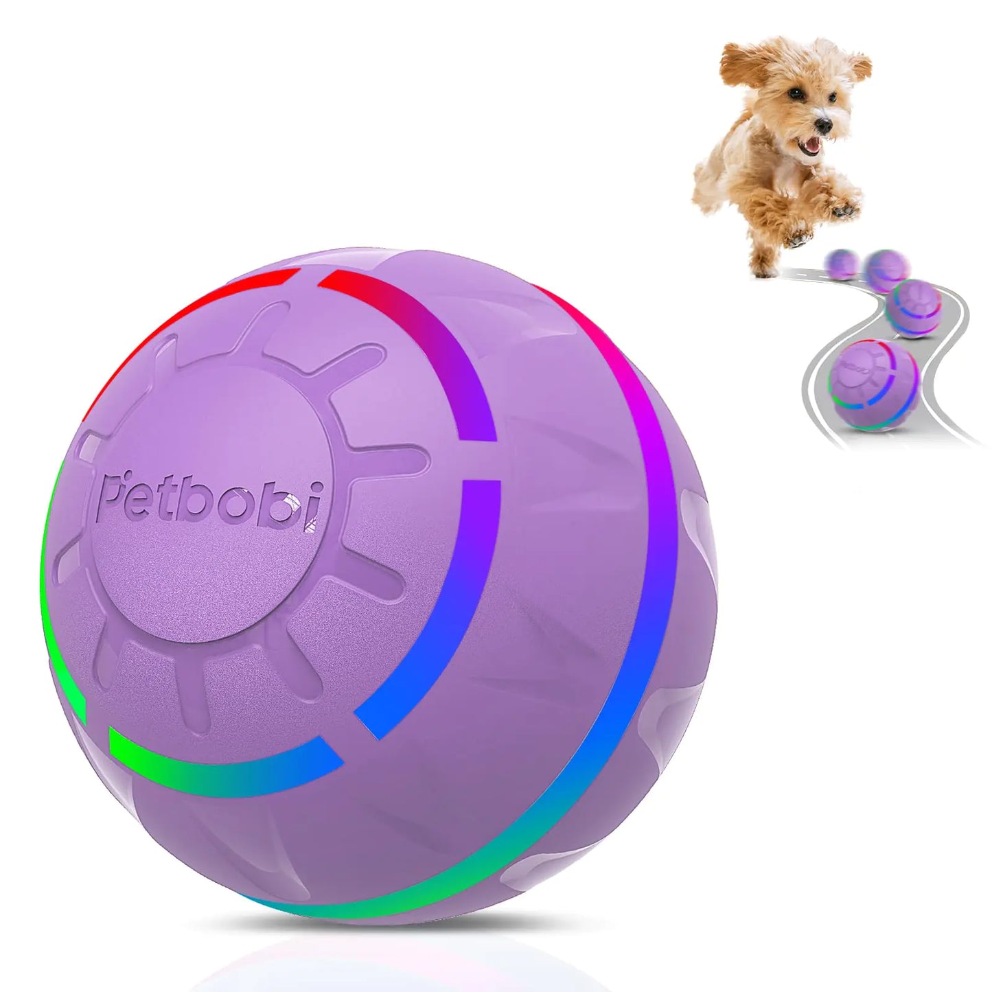 Petbobi Dynamo Dog Ball - Interactive LED Toy for Dogs