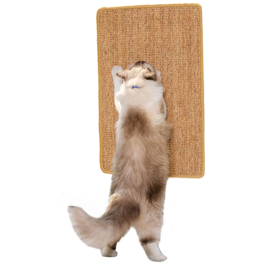 VELCROFIX Cat Scratching Mat 31.5" x 19.7" - Sisal Scratch Carpet for Couch & Wall