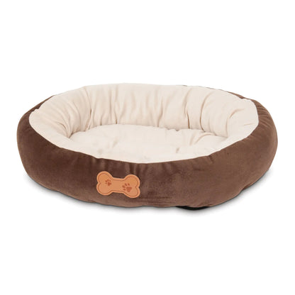 Aspen 20" Oval Cozy Pet Bed - Chocolate