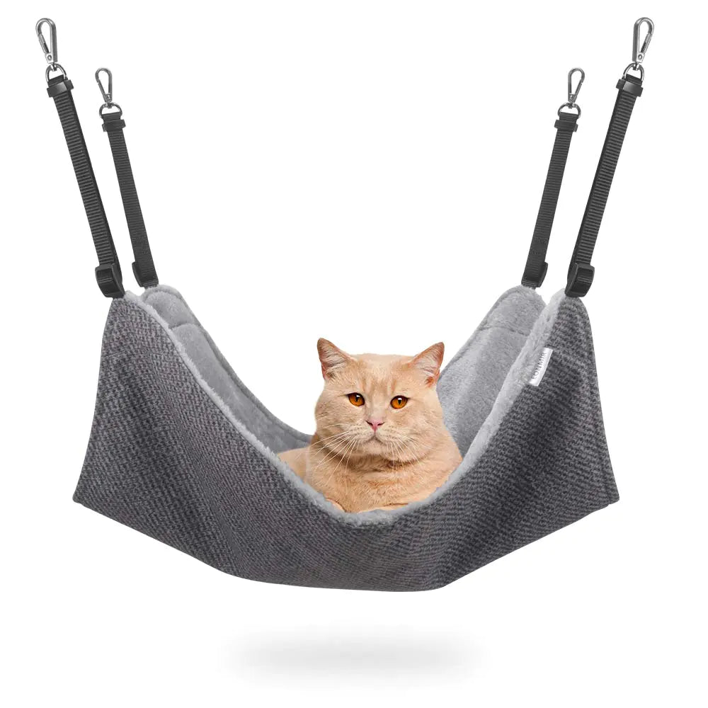Gray Pet Hammock by EONMIR - Small Pet Bed, Cage Fit, 30lb Capacity
