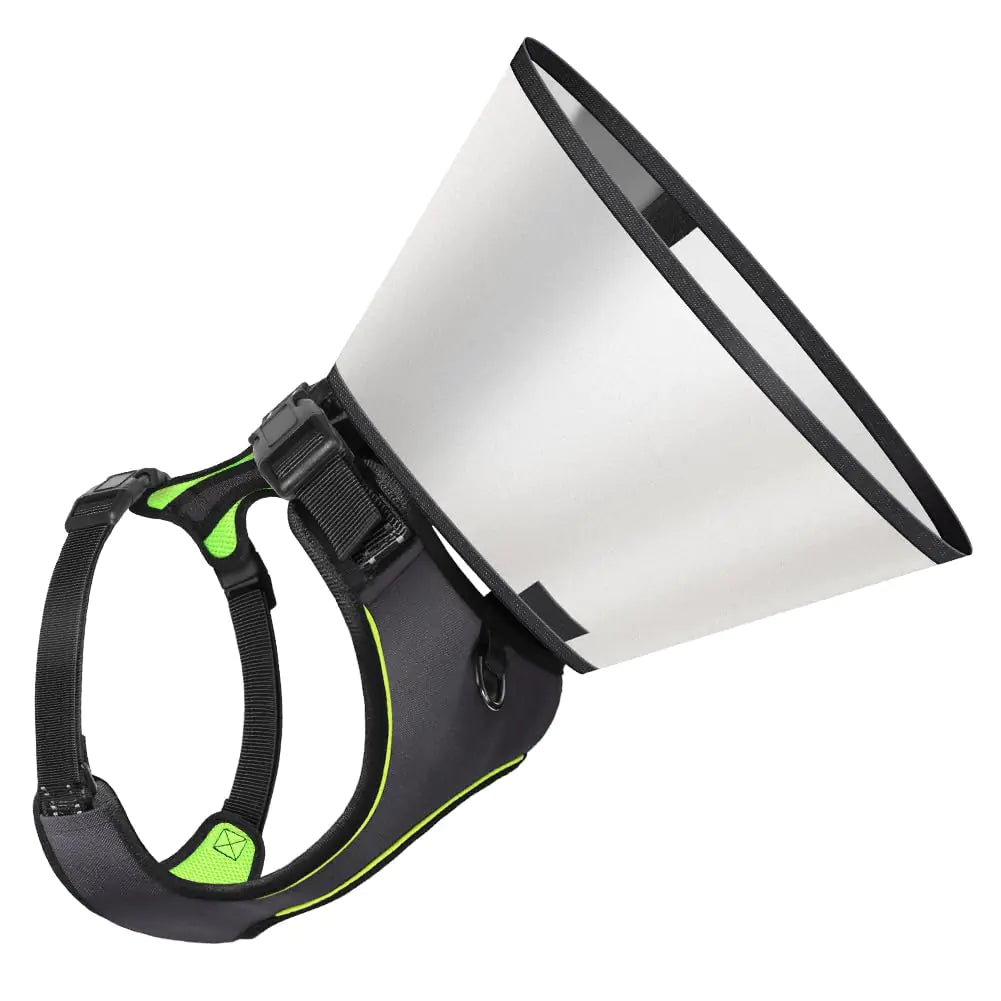 Multi-Function Dog Recovery Cone and Harness - Anti-Lick, Escape-Proof