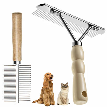 Dual Coat Detangler Set for Long-Haired Pets