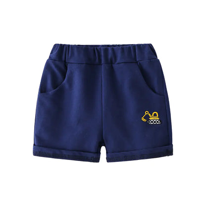 Cartoon Pattern Mid-rise Soft Rubber Band Shorts