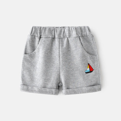 Cartoon Pattern Mid-rise Soft Rubber Band Shorts
