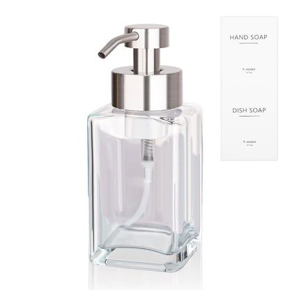 Elegant Foaming Soap Dispenser Glass 12oz