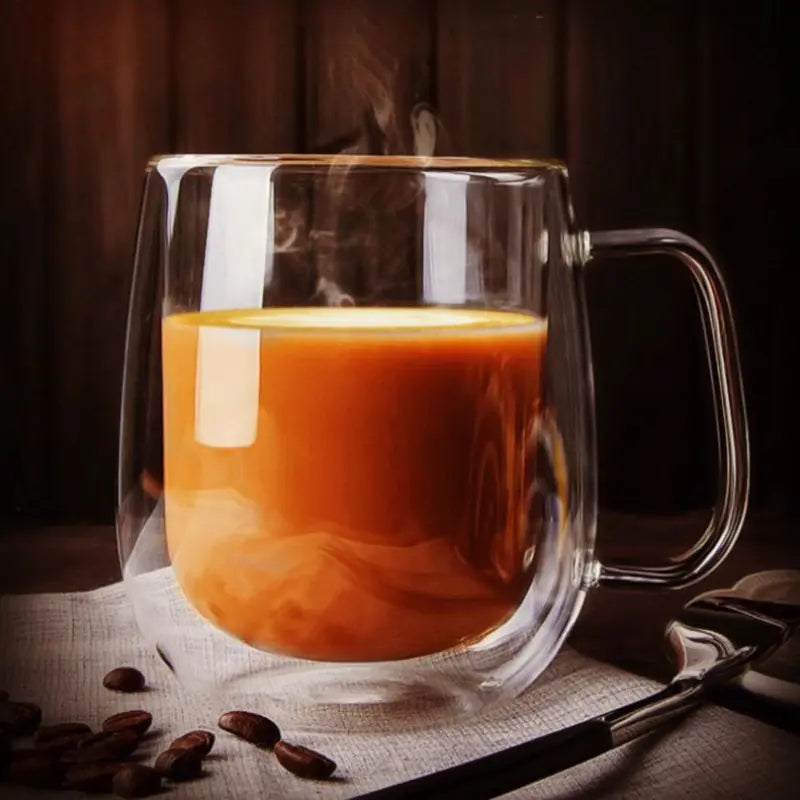 High Borosilicate Double-Wall Glass Cup