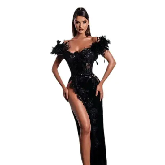 Lace Black Camisole Dress for Women's Fashion