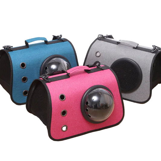 Foldable Cat Backpack with Breathable Mesh Design