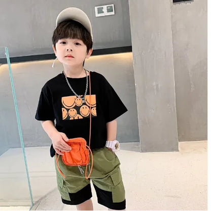 Boys' Short-Sleeved Cotton Summer T-Shirt
