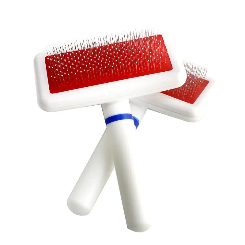 White Detangling Pet Comb with Safety Head