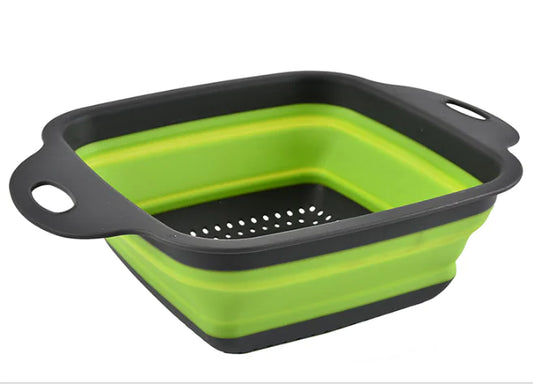 SquareFlex Draining Basket - Collapsible Silicone Basket