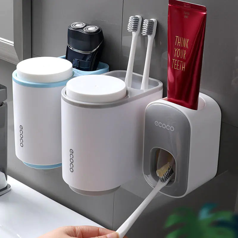 Automatic Wall-Mounted Toothpaste Dispenser with Gears